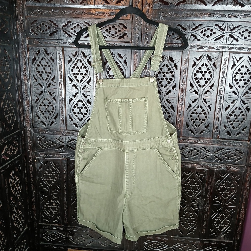 Universal Olive Green Cotton Short Overalls 100% Cotton